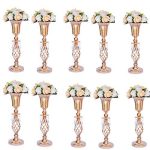 Set of 2 Tall Metal Wedding Centerpieces for Reception Tables / 10pcs & 20in