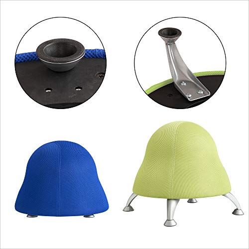 Safco Polyester Mesh Runtz Ball Chair,  powder-coated legs- Blue