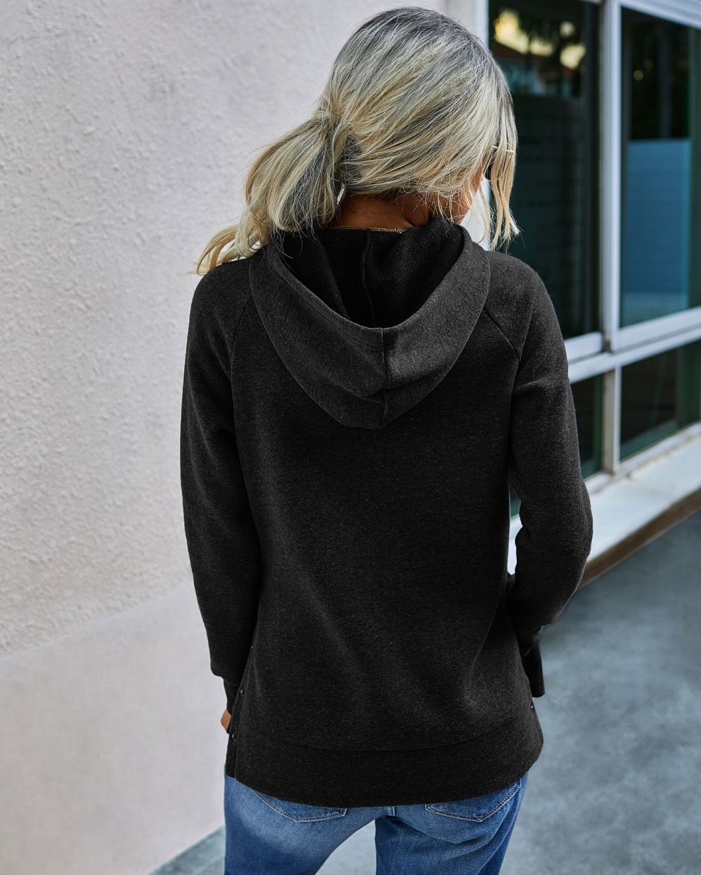 Autumn Plain Hoodie Sweat Shirt
