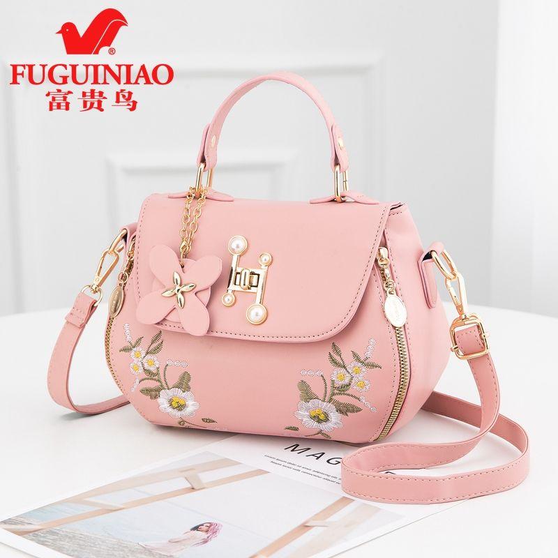 2020ファッションレディースバッグ刺繍ワンショルダーメッセンジャーバッグ