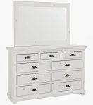 Progressive Furniture Willow Drawer Dresser with Mirror