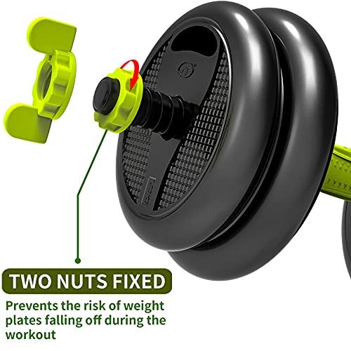 PIN JIAN Dumbbell Barbell Adjustable 5/10/15/20/44/66 Weights Dumbbell Set with NO Slip Hand Dumbbell