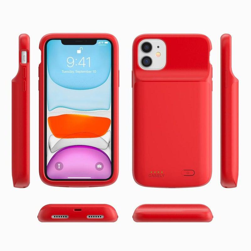 Solid Red Battery-Powered Charging Case