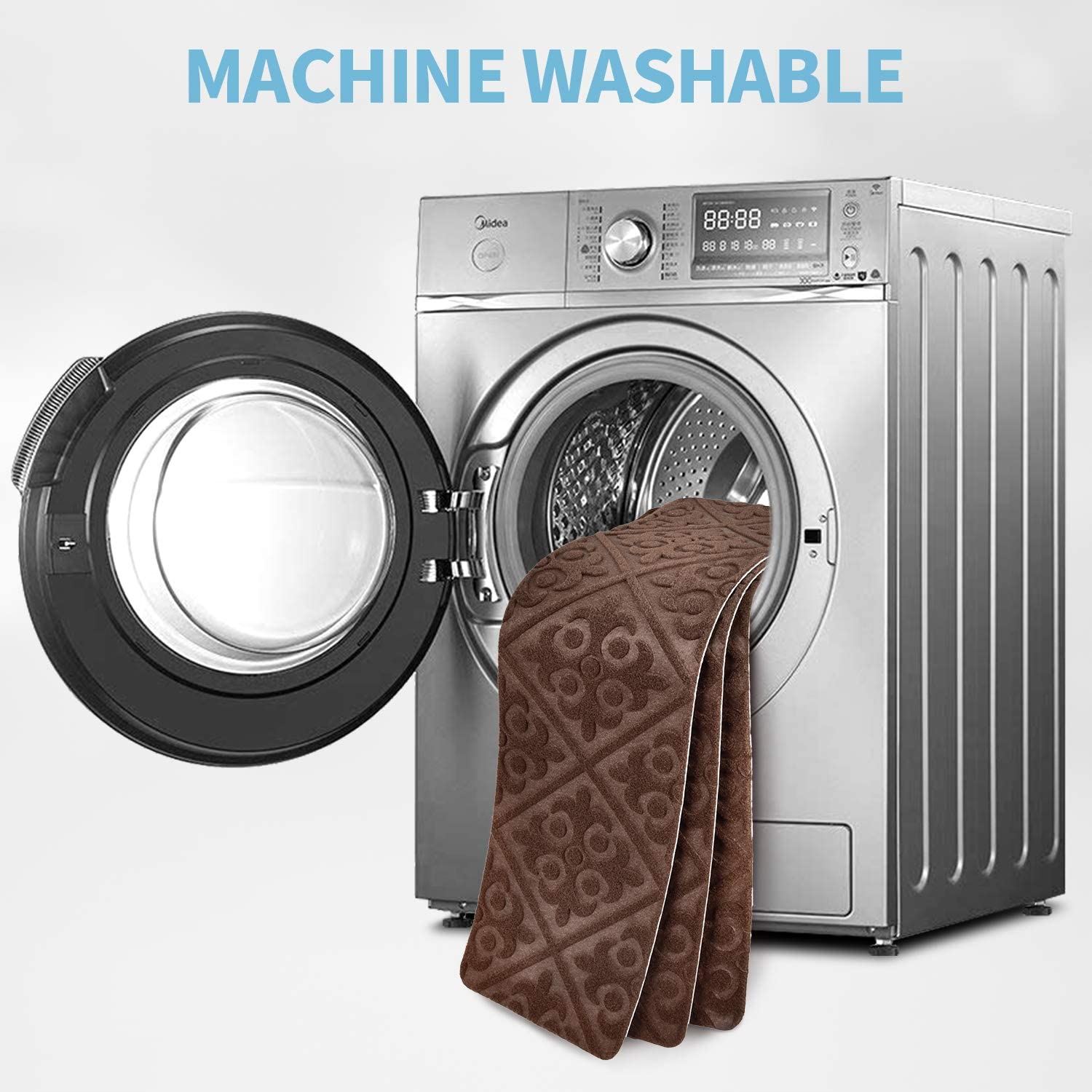 Crystal MX Non-Slip Carpet Stair Treads, Anti Moving Grip and Beauty Rug, Ash Gray