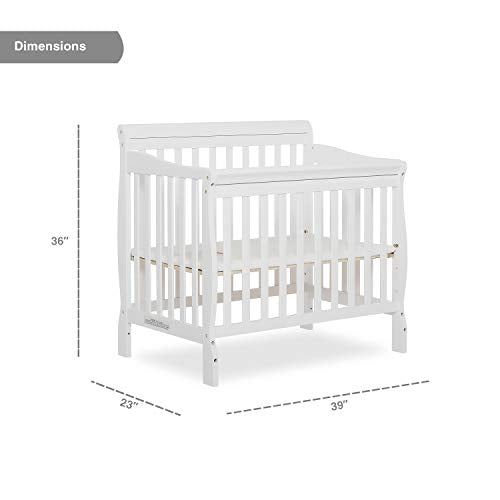 4-in-1 Convertible Mini Crib in White, Greenguard Gold Certified