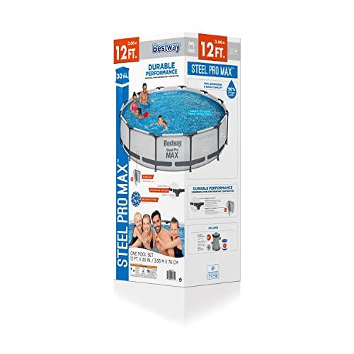 Bestway 56061US 12-Foot by 30-Inch Steel Pro Round Frame Pool Set