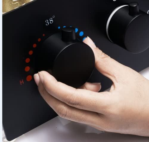 Shower System with 2 Functions Brass Body Jets and Handheld Shower Faucet Mixer