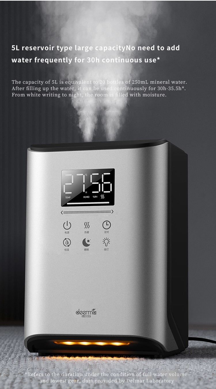 5L Humidifier Warm And Cold Dual Purpose Air Humidifier With 400mL/h Bedroom & Living Room