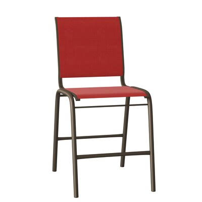 Reliance Stacking Patio Dining Side Chair Telescope Casual Textured Beachwood/Mocha 100x22H x 100x22W x 100x22D