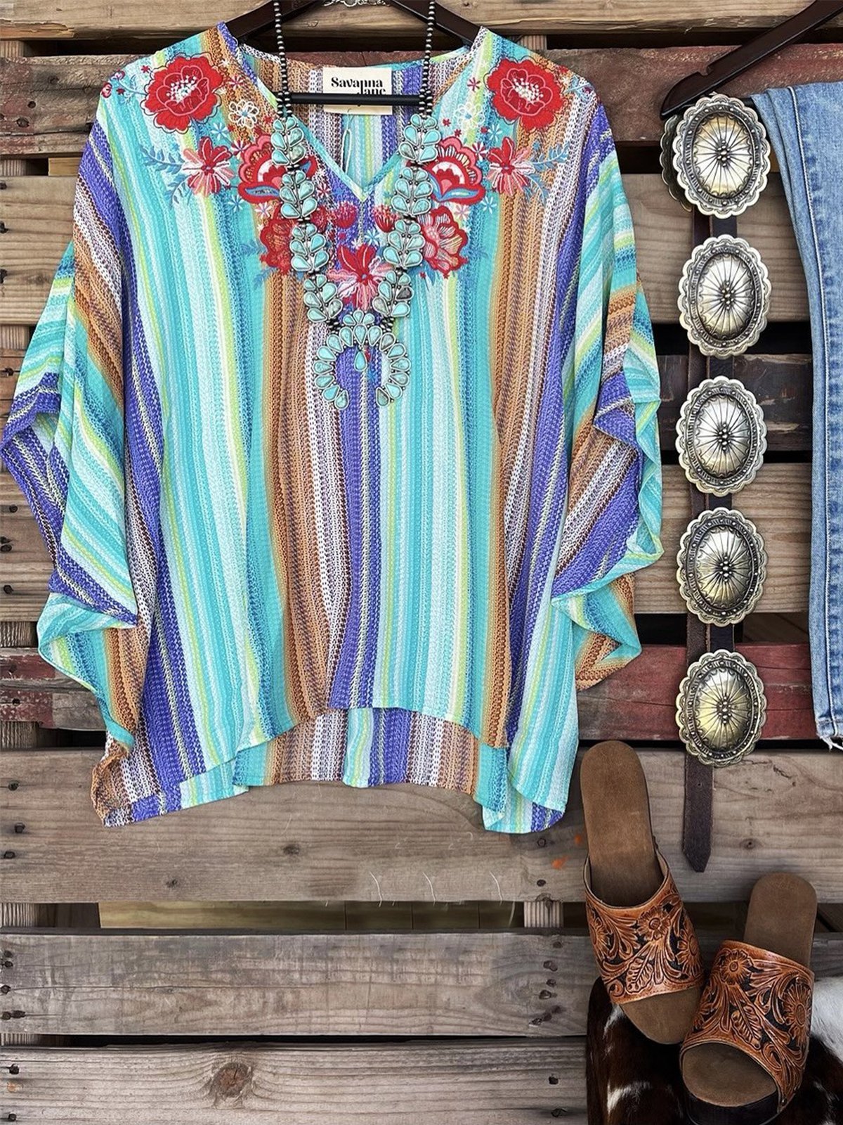 Long Sleeve Casual V Neck Shirts & Tops