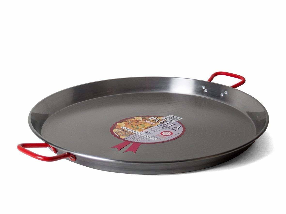 La Paella Garcima 22-inch Carbon Steel Paella Pan, 55cm