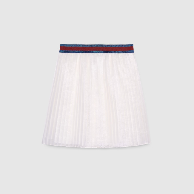 Children's iridescent plissé skirt