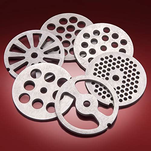 Electric Meat Grinder & Sausage Stuffer: 6 Grinding Plates, 3 S/S Blades