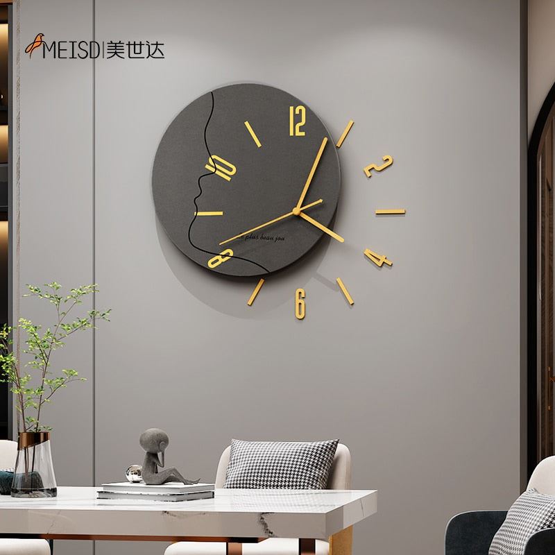 Wooden Large Clock Stickers Number Teenage Room Home Decoration DIY Watch for wall