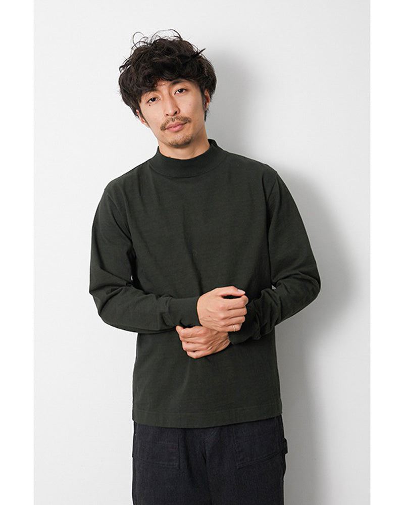 Heavy Cotton Garment Dyed Long Sleeve Mockneck