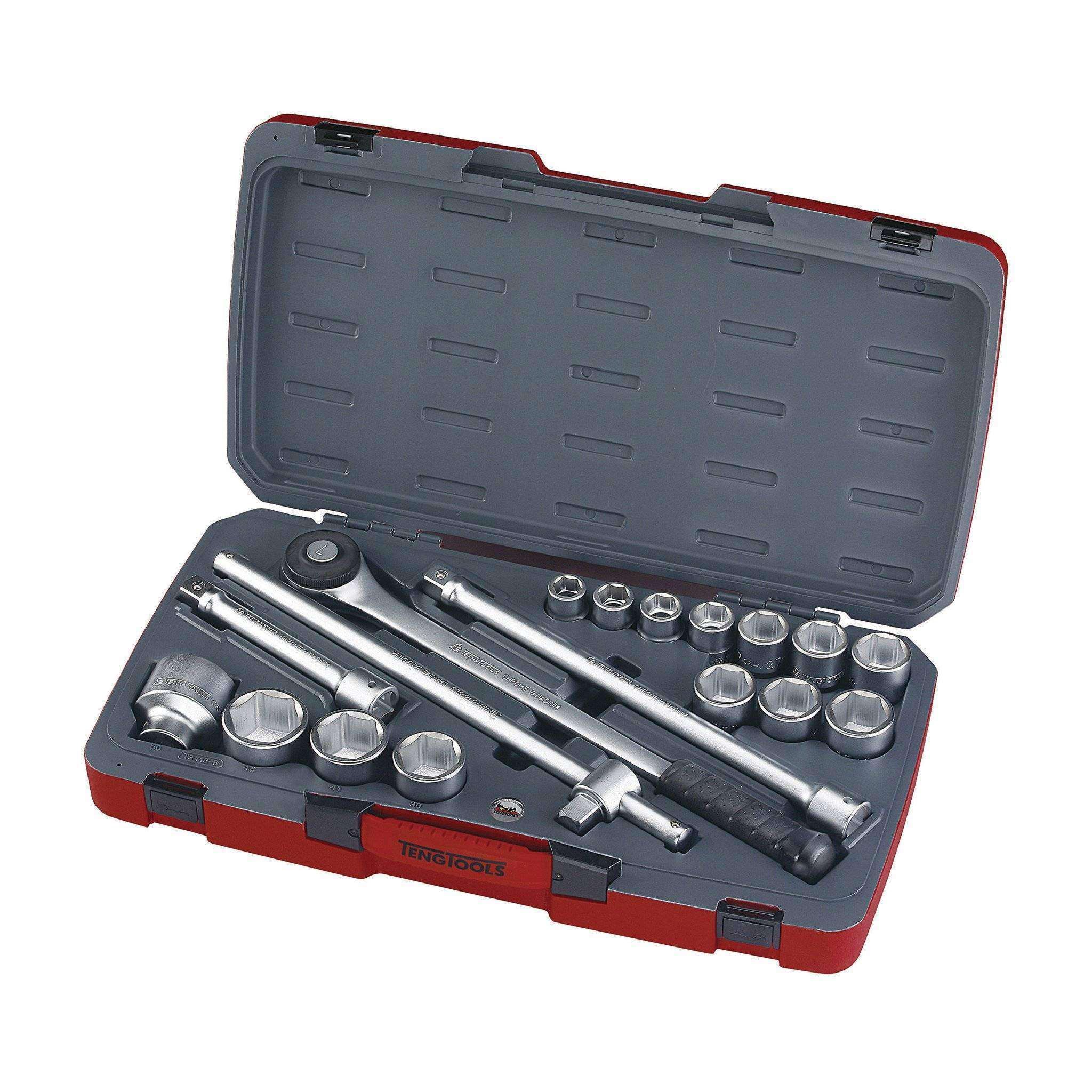 Teng Tools – 18 Piece 3/4 inch Drive Metric Socket Set – TEN-O-T34186