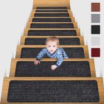 MBIGM 8鈥测?X 30鈥测?(15 in Pack) Non-Slip Carpet Stair Treads Non-Skid, Brown
