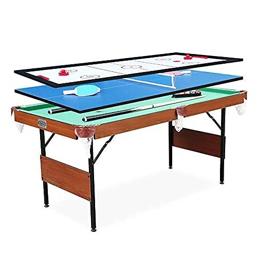 Rack Trinity Folding 5.5-Foot Multi Game Billiard and Pool Table