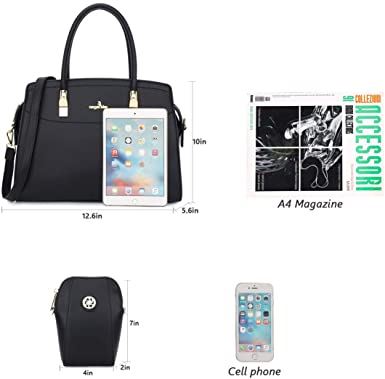 Angel Kiss Women Handbags and Purses Top Handle Satchel Purses, Brown