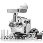 Platinum” w/Foot Pedal Heavy Duty Electric Meat Grinder & Sausage Stuffer