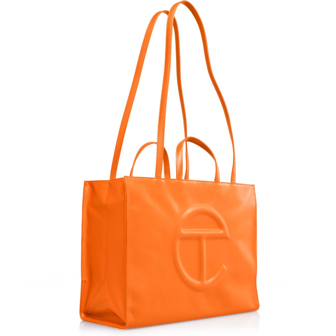 Large Orange Shopping Bag