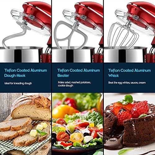 Planetary Mixing Electric Kitchen Mixer With Dough Hook, Beater & Egg Whisk