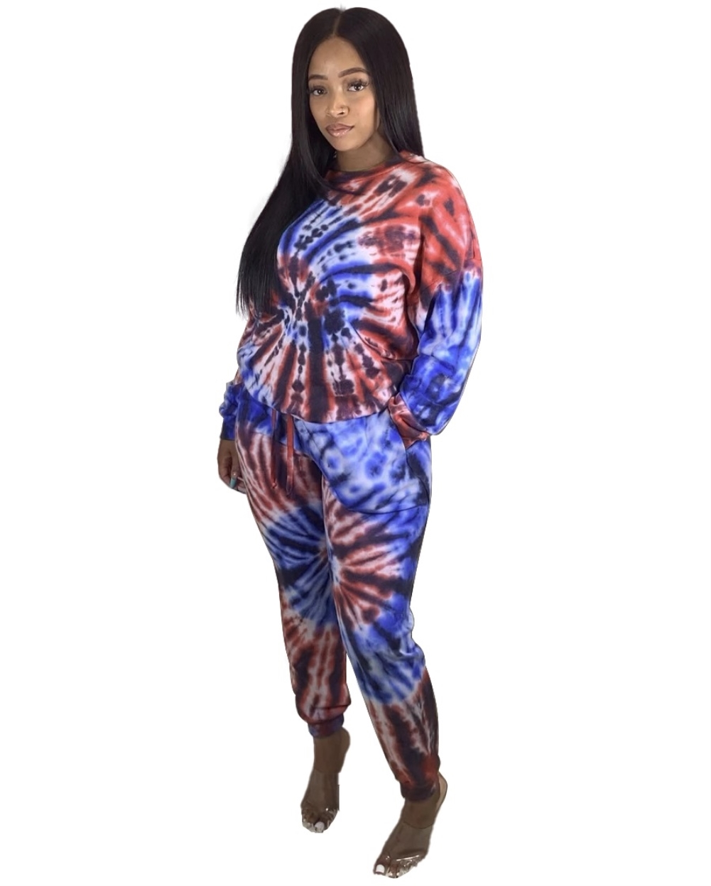 Autumn Tie Dye Two Piece Pants Set