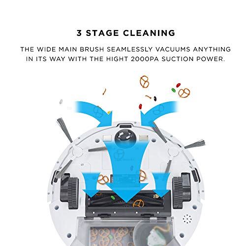 iHome AutoVac 2-in-1 Robot Vacuum+ Mopping Enabled with 2000pa Suction Power