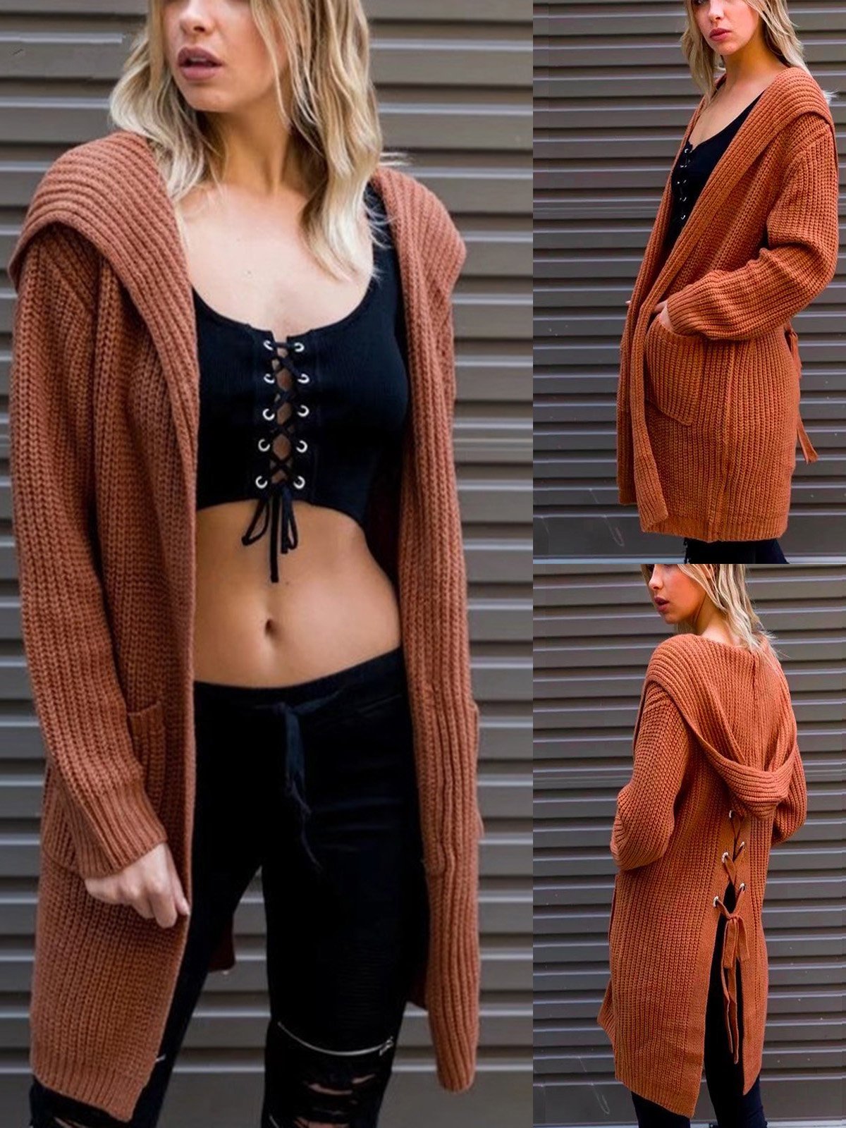 Women Hoodie Casual Long Sleeve Cardigans