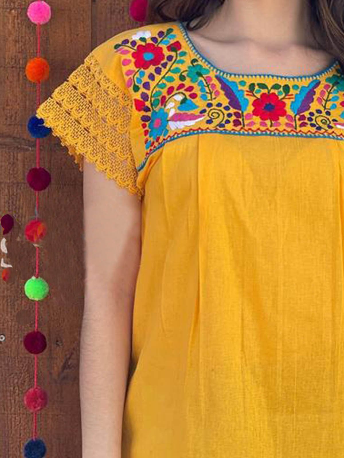 Short Sleeve Casual Crew Neck Floral Shirts & Tops