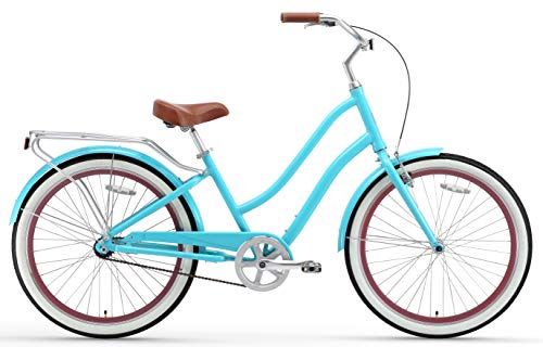 sixthreezero EVRYjourney Women’s 7-Speed Step-Through Hybrid Cruiser Bicycle
