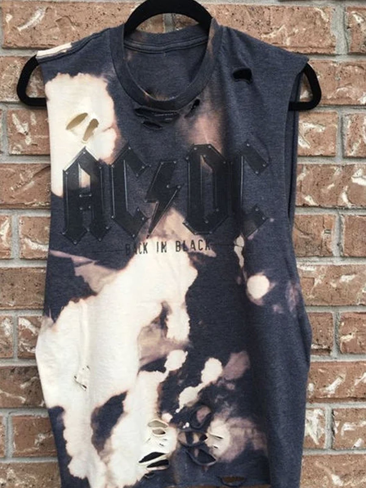 Black Casual Crew Neck Vests