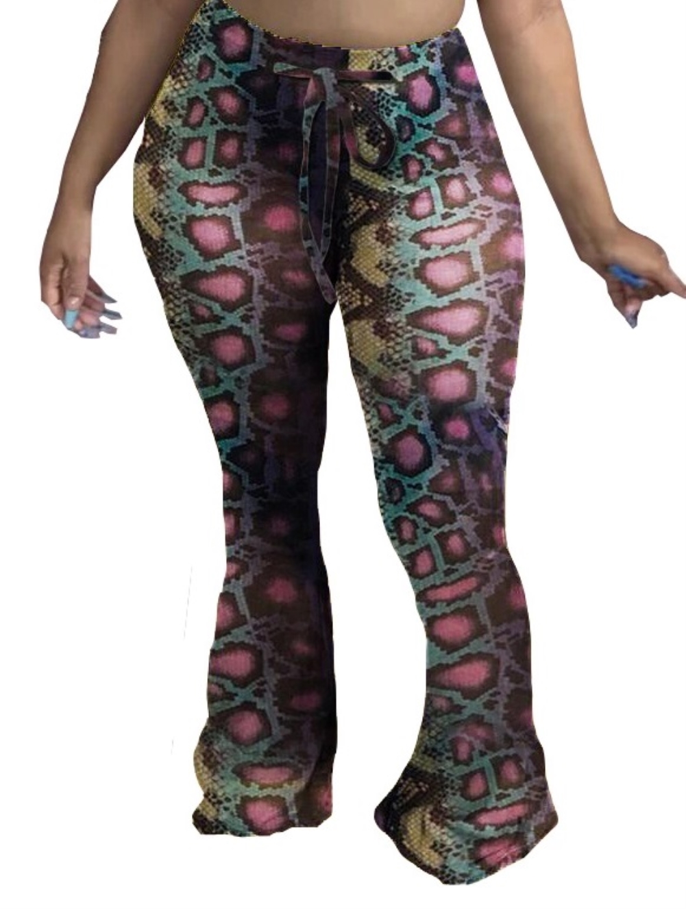 Bell Botton High Waist Leopard Trousers