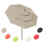 10 Foot Tilting Outdoor Patio Umbrella 3-Tiered
