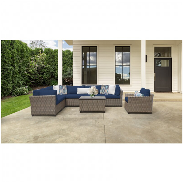 8 Piece Sectional Seating Group with Cushions