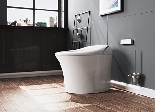 Elongated One Piece Intelligent toilet with Auto Open/Close Lid, Warm Seat