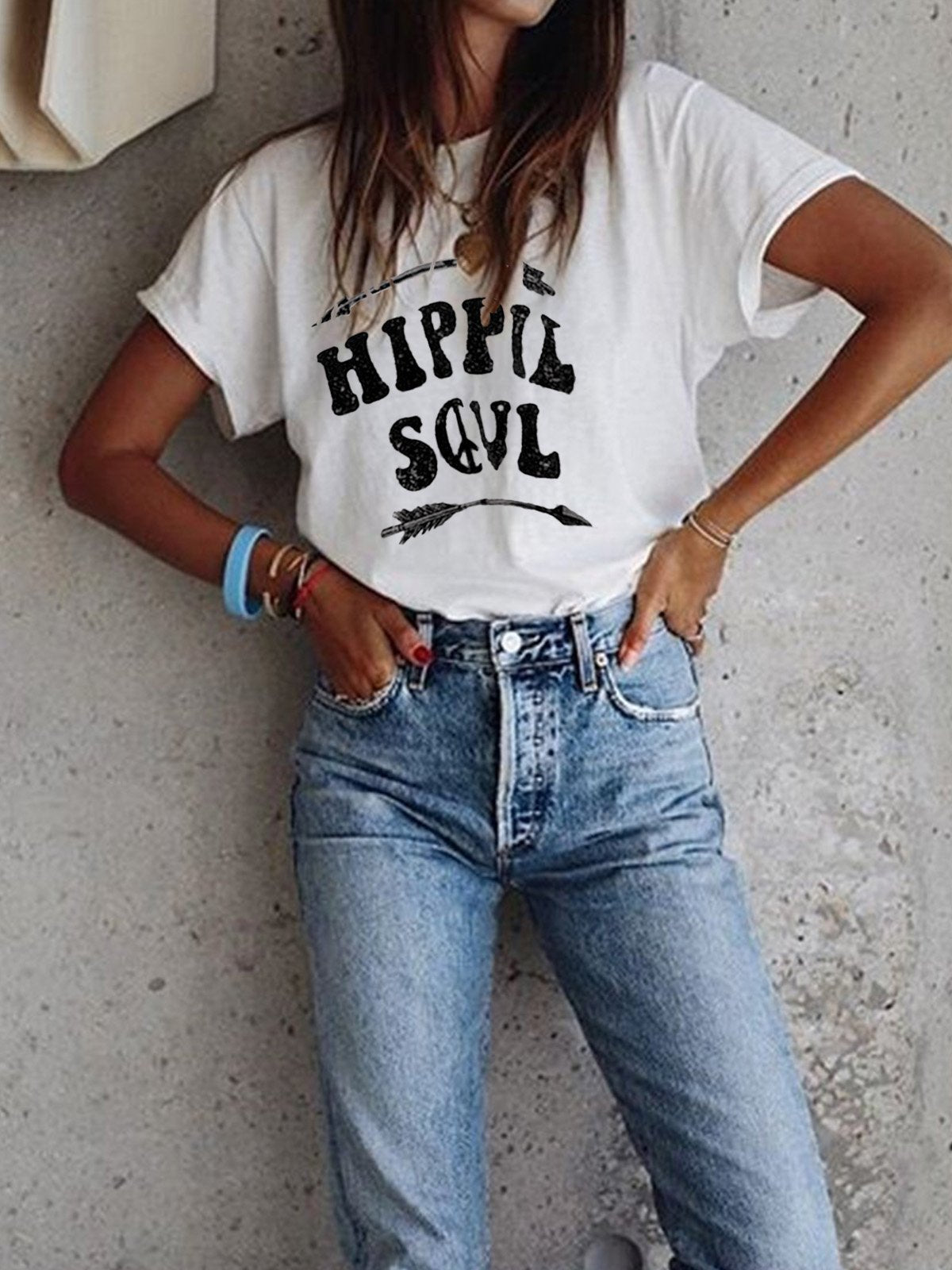 Women Casual Printed Tops Tunic T Shirt