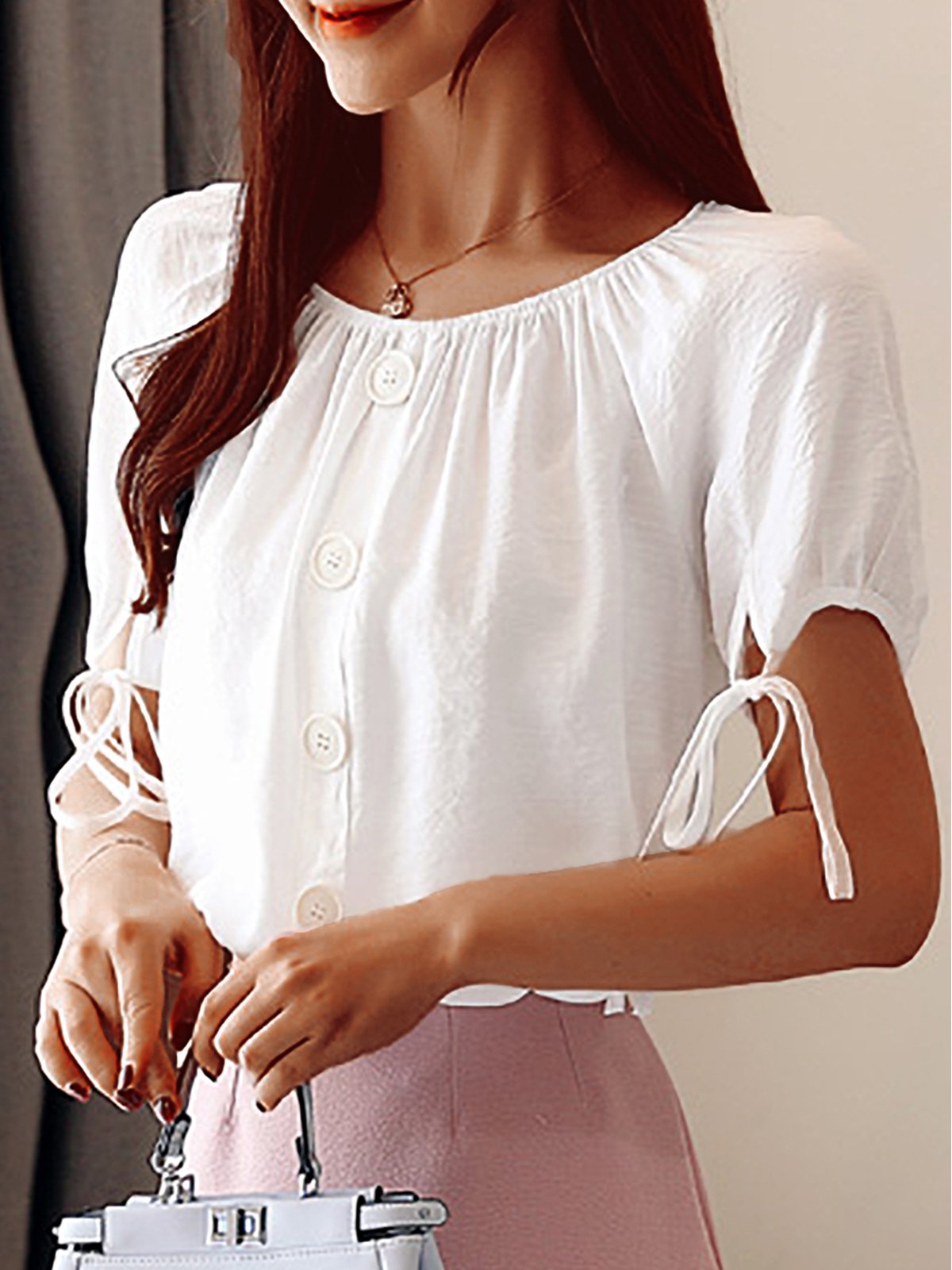 Plus Size Women Short  Sleeve  Off Shoulder  Solid   Casual  Tops