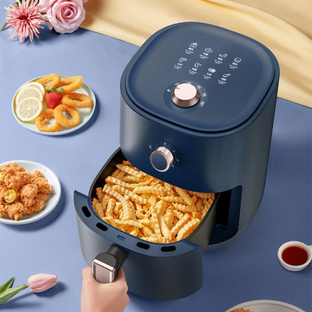 Air Fryer Electric Oven Multi-Functional No Smoke Oil Free Fryer Pizza Potatoes Fries Chicken Wings Baking Machine