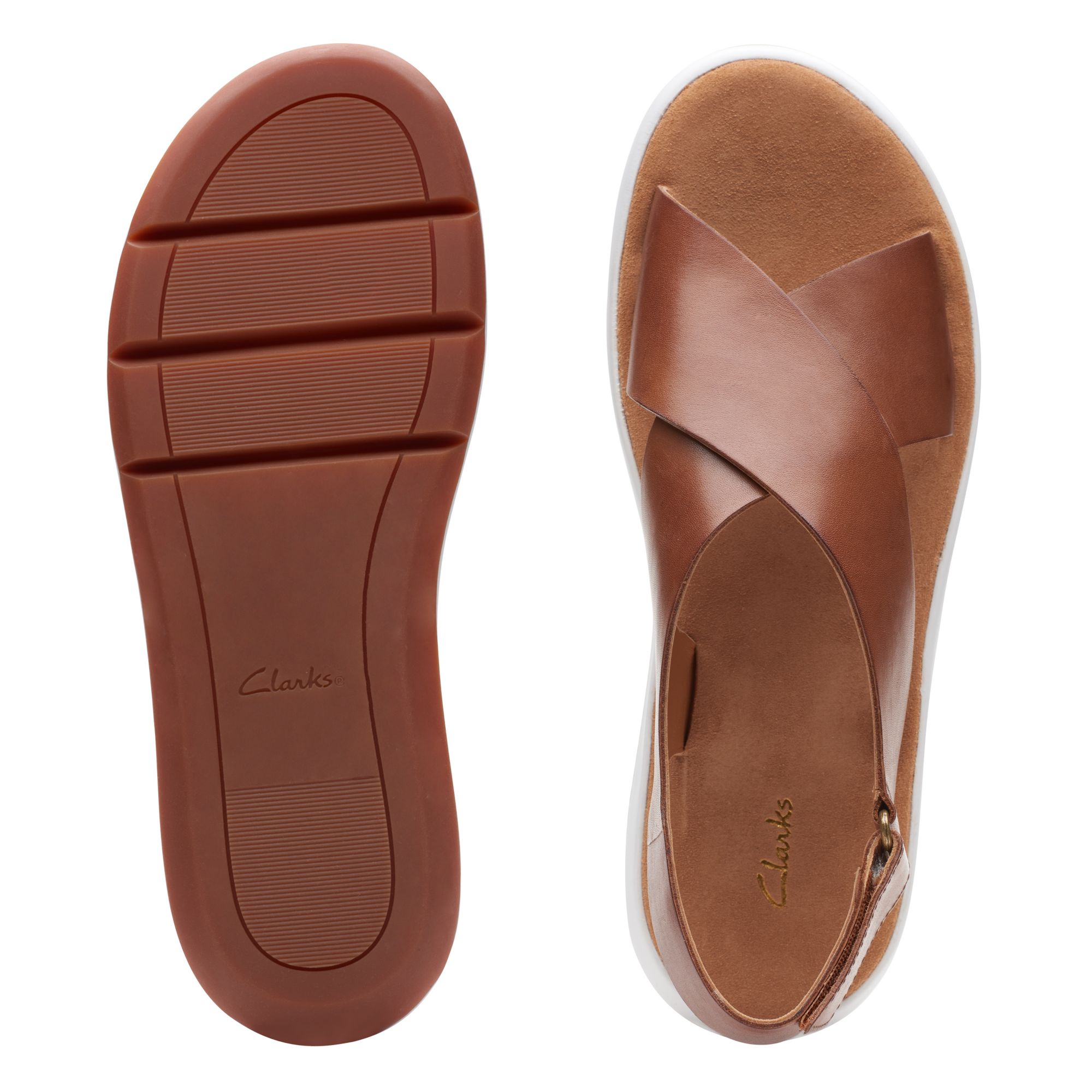 Women Sandals Jemsa Cross Dark Tan Lea