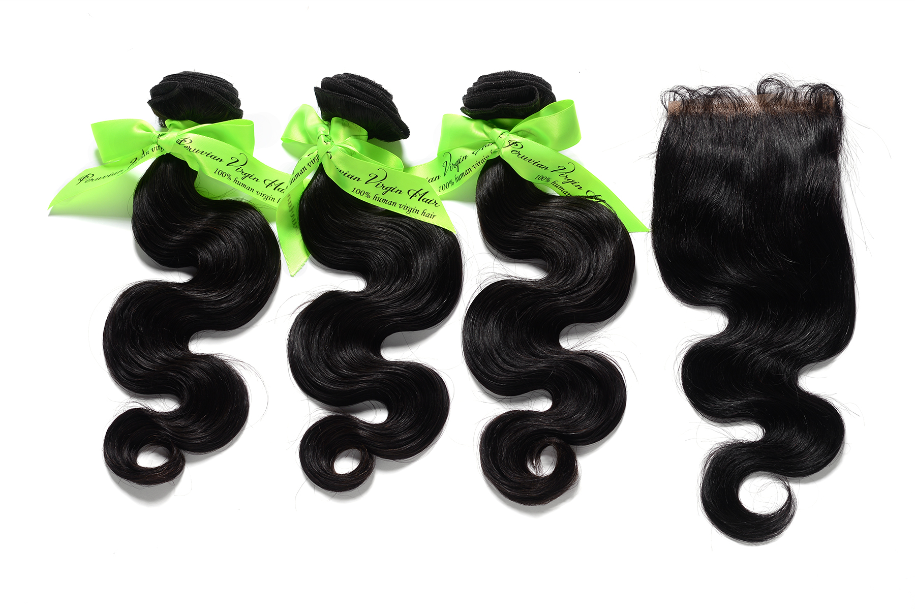 8A,Body Wave,1 Piece Lace Top Closure and 3Pcs Hair Bundle 100% Peruvian Virgin Hair Weft,4pcs/lot 1