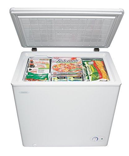Garage Ready Chest Freezer with Basket and Front-Mount Thermostat