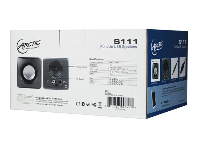 Arctic S111 Compact USB-Powered Portable Speakers
