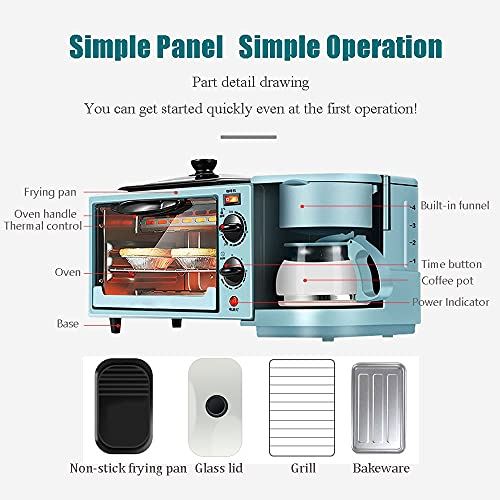 breakfast center station, coffee maker+ non- stick griddle+ toaster