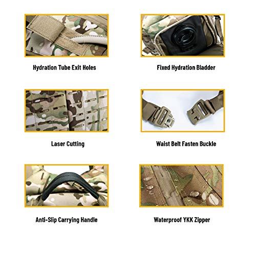 MT Military Tactical Pack,24 Hours Molle Rucksack,Adventure Backpack