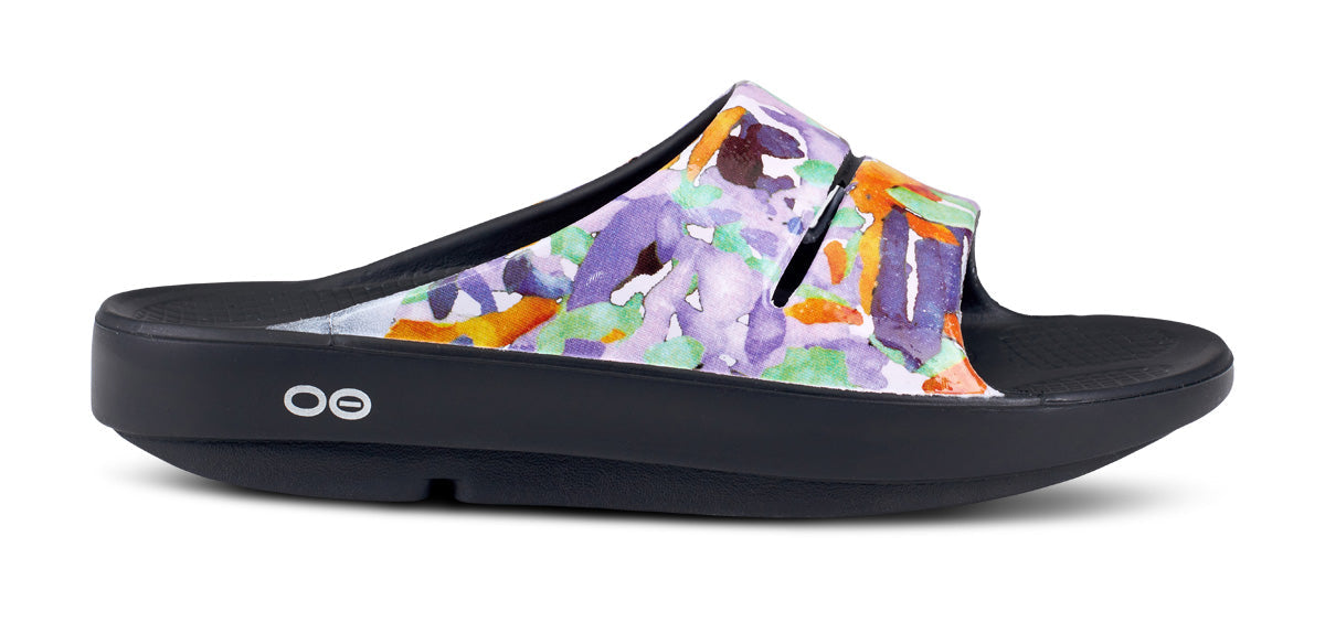 Women's OOahh Luxe Slide Sandal - Purple Watercolor
