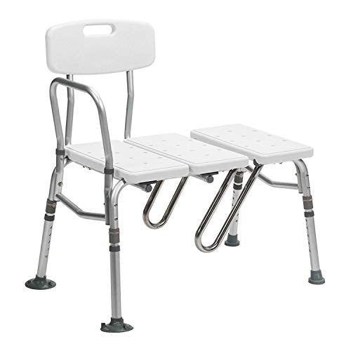 Reversible Hospice Nursing Home Shower Bathtub Transfer Bench with Curtain