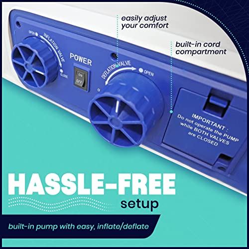 EnerPlex 13 Inch Double Height Inflatable Mattress with Built-in Dual Pump  /Queen