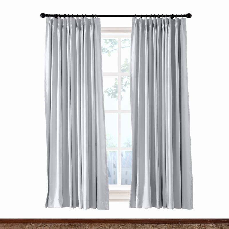 CUSTOM EDOARDO White Indoor Blackout Curtain Drapes