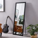 Floor Length Mirror or Wall Mirror with Black Mosaic Frame for Home/-65 x22 inch